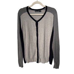 New York and Company 7th Avenue Button Front Cardigan Sweater Size XL Colorblock
